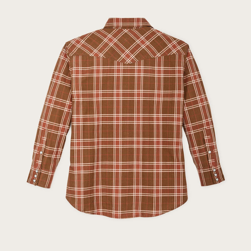 Women's flannel western shirt von Filson | Clay dust (Brown)
