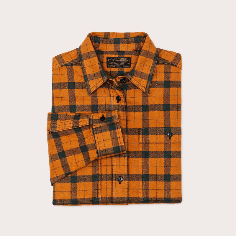 Women's alaskan guide shirt par Filson | Spruce & squash (Orange)