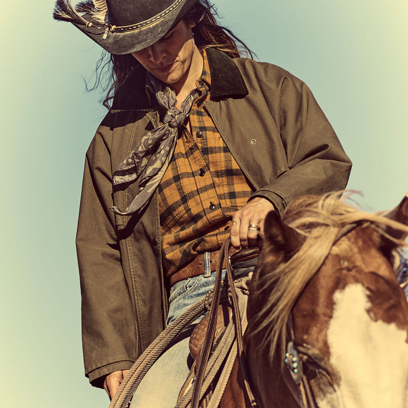 Women's alaskan guide shirt par Filson | Spruce & squash (Orange)