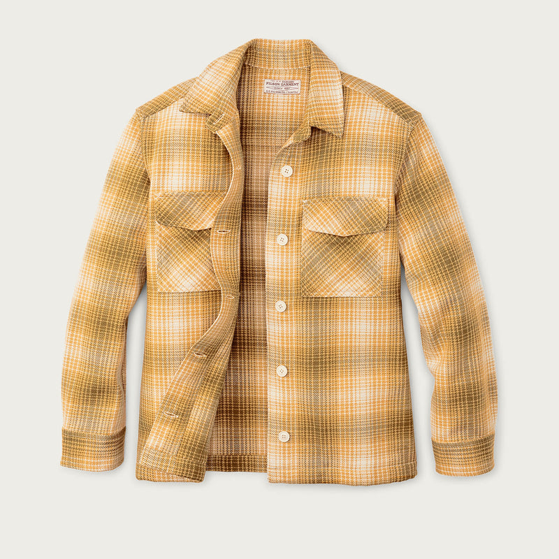 Women’s deer island jac-shirt di Filson | Ochre / cream plaid (Yellow)
