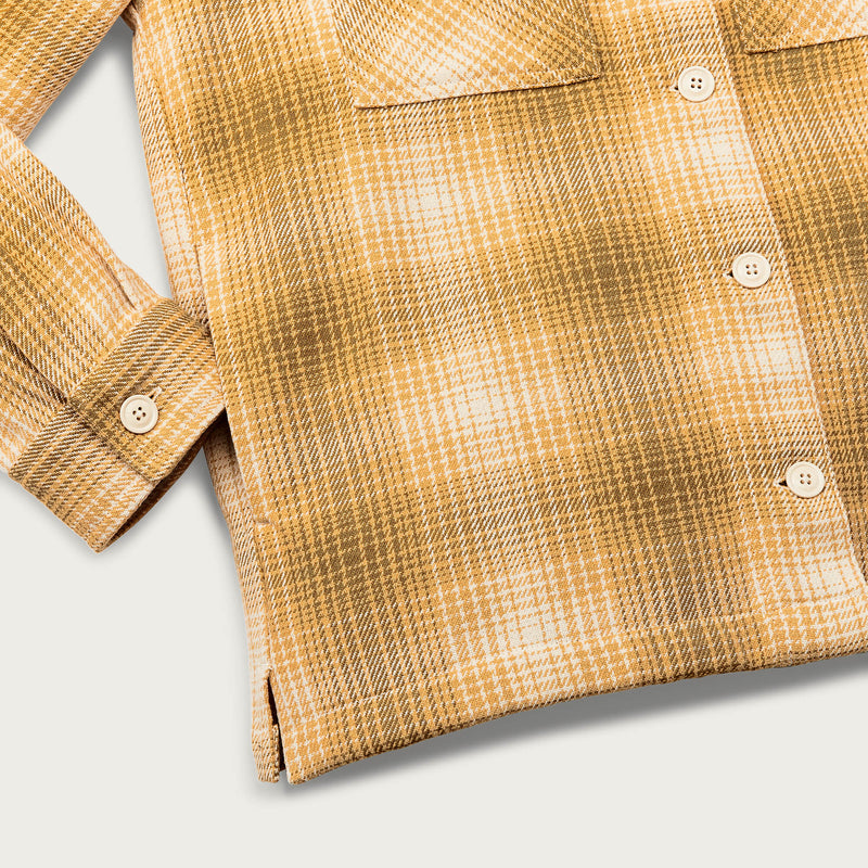 Women’s deer island jac-shirt di Filson | Ochre / cream plaid (Yellow)