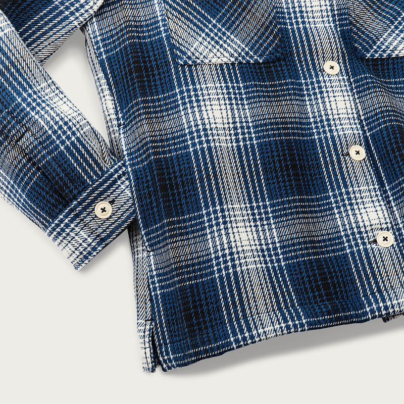 Women’s deer island jac-shirt di Filson | Cobalt/natural shadow plaid (Blue)