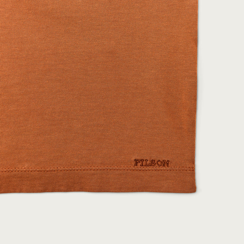 Women's short sleeve pocket tee von Filson | Leather brown (Orange)