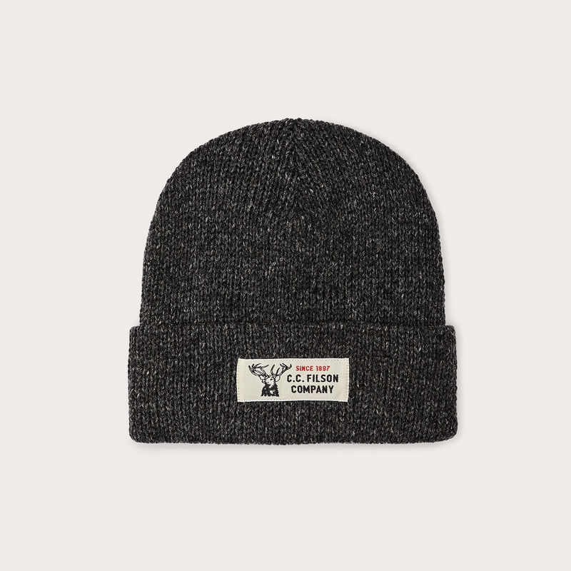 Lined ragg wool beanie di Filson | Charcoal black (Grey)