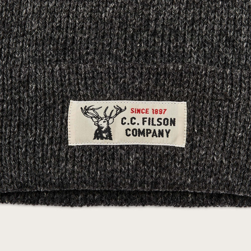 Lined ragg wool beanie di Filson | Charcoal black (Grey)