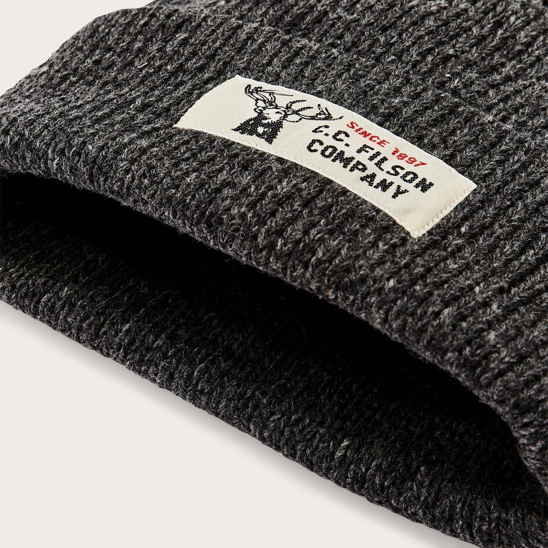 Lined ragg wool beanie di Filson | Charcoal black (Grey)