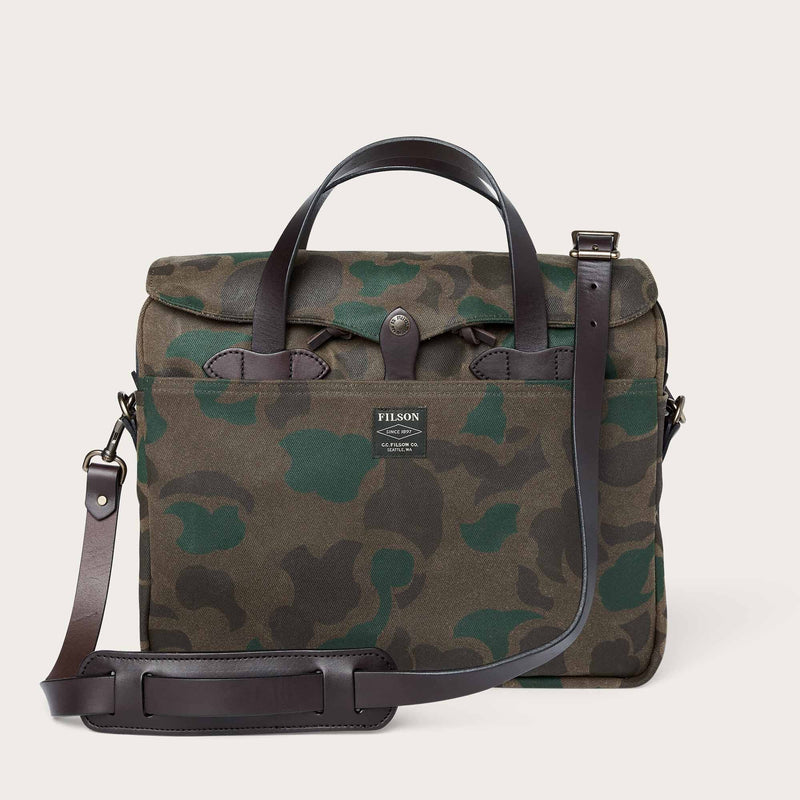 Waxed rugged twill original briefcase par Filson | Dark wax shrub camo (Grey)
