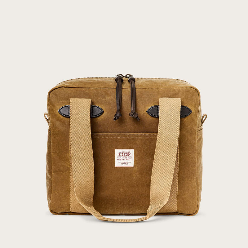 Tin cloth zipper tote bag von Filson | Dark tan (Beige)