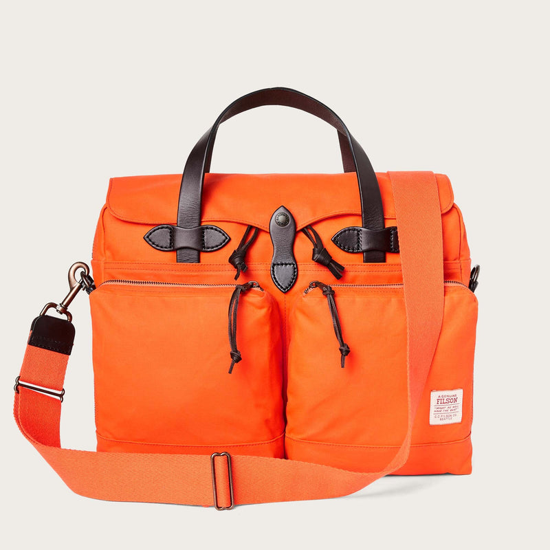 24 hour tin cloth briefcase di Filson | Flame (Orange)