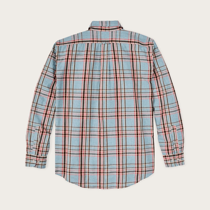 Filson's washed feather cloth shirt von Filson | Light blue / red / natural pla (Blue)