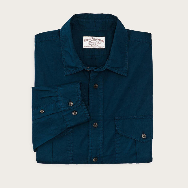 Washed feather cloth shirt par Filson | Blue mussel (Blue)