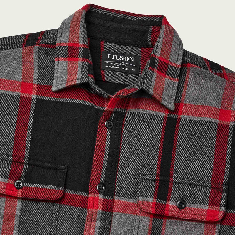 Vintage flannel work shirt di Filson | Black charcoal heather (Grey)