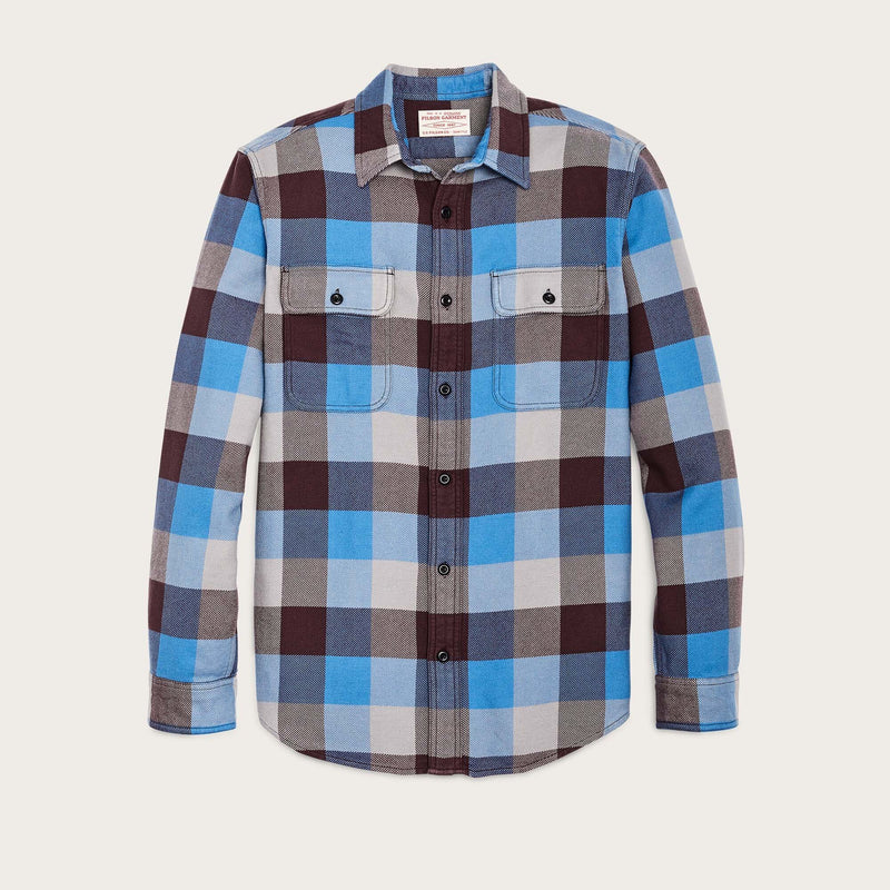 Vintage flannel work shirt von Filson | Blue / maroon / gray check (Blue)