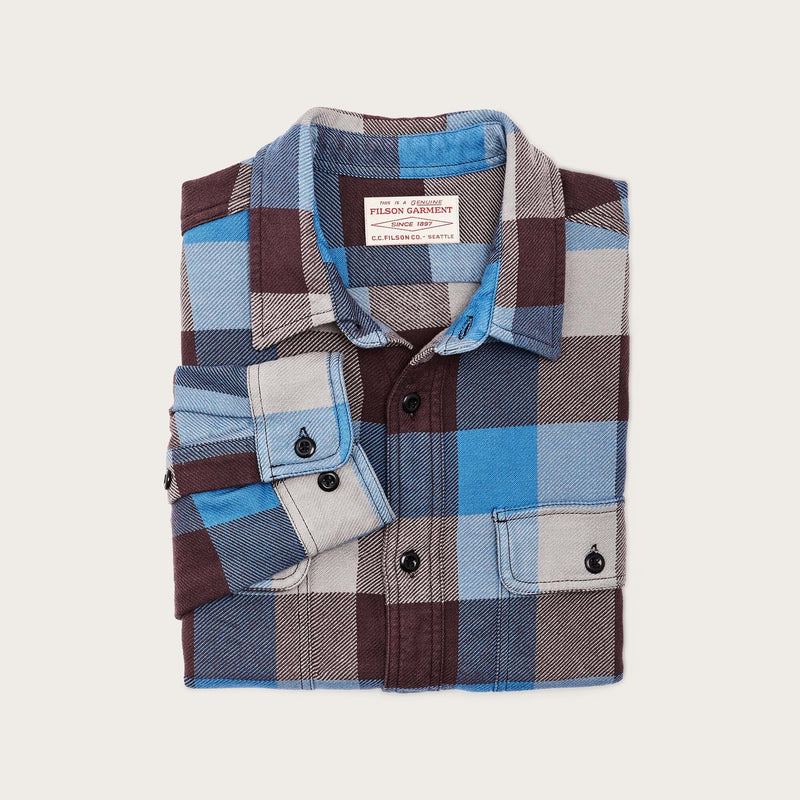 Vintage flannel work shirt von Filson | Blue / maroon / gray check (Blue)