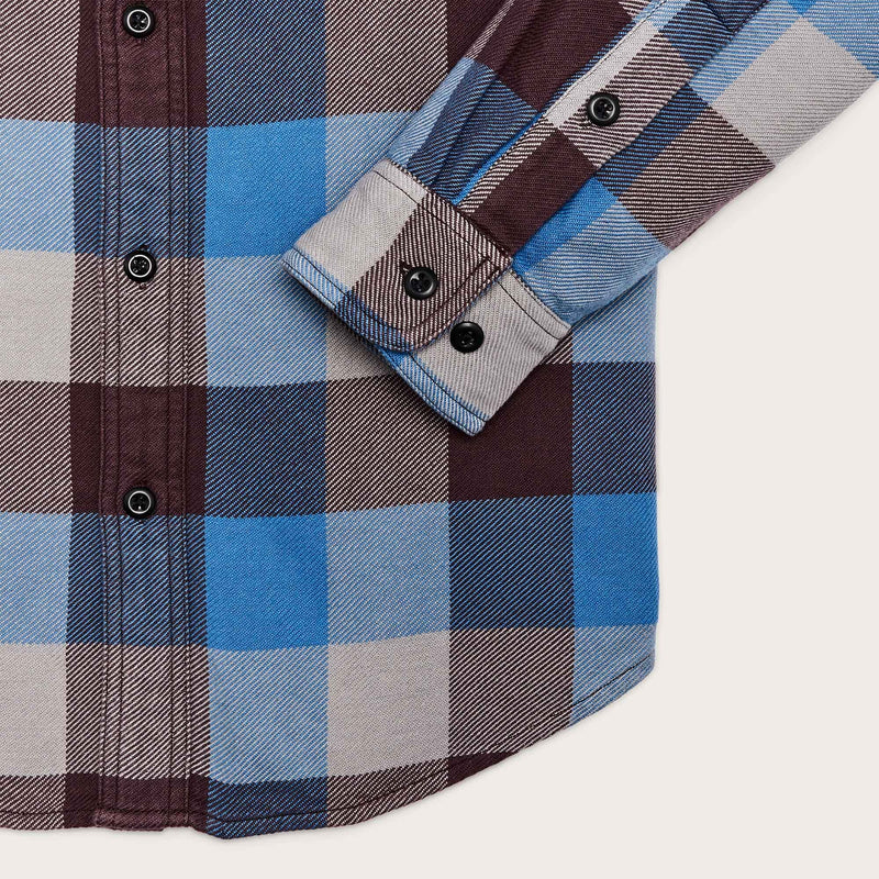 Vintage flannel work shirt von Filson | Blue / maroon / gray check (Blue)