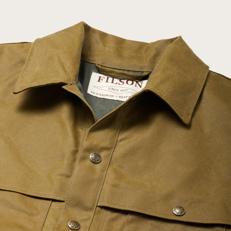Lined tin cloth cruiser jacket par Filson | Dark tan (Beige)