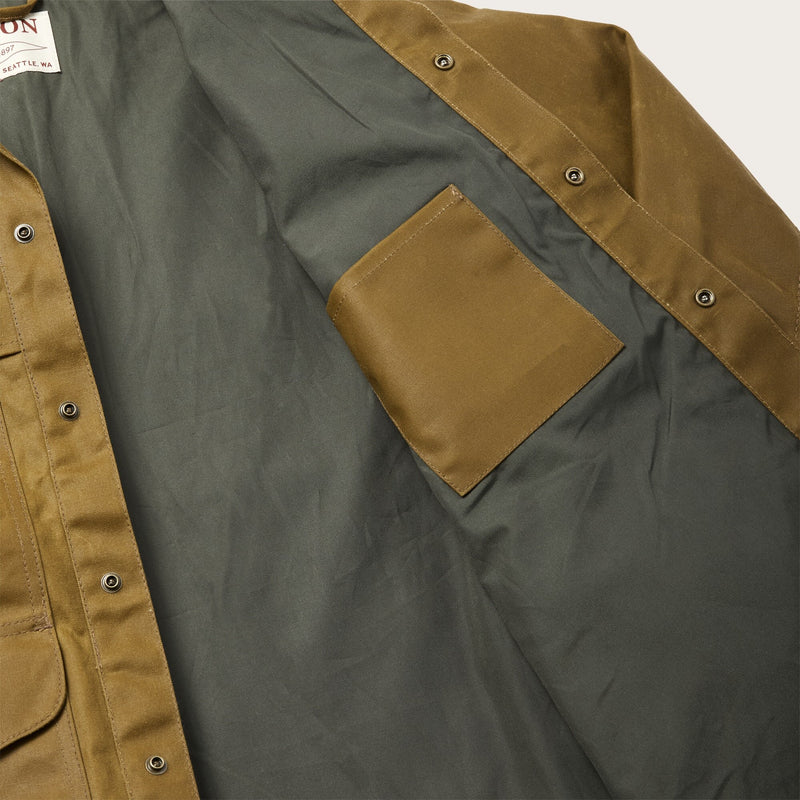 Lined tin cloth cruiser jacket par Filson | Dark tan (Beige)