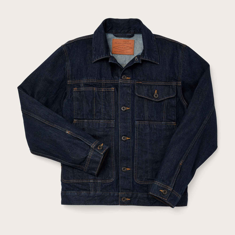 Unlined denim short cruiser jacket by Filson | Rinse indigo (Blue)