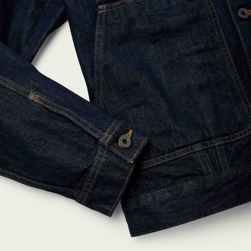 Unlined denim short cruiser jacket by Filson | Rinse indigo (Blue)