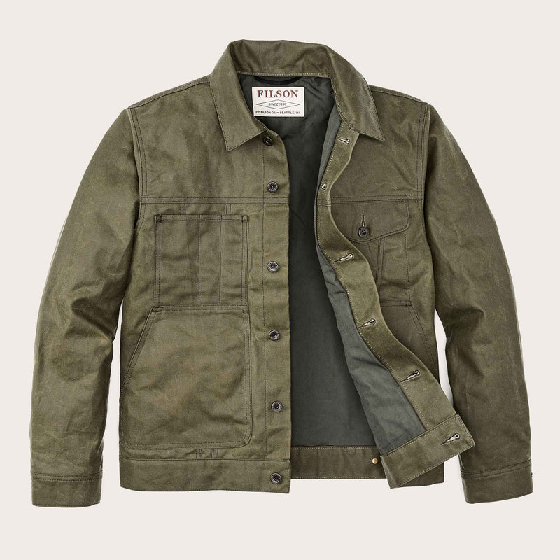 Short lined cruiser jacket aus tin cloth von Filson | Military green (Green)