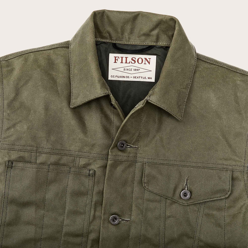 Short lined cruiser jacket aus tin cloth von Filson | Military green (Green)