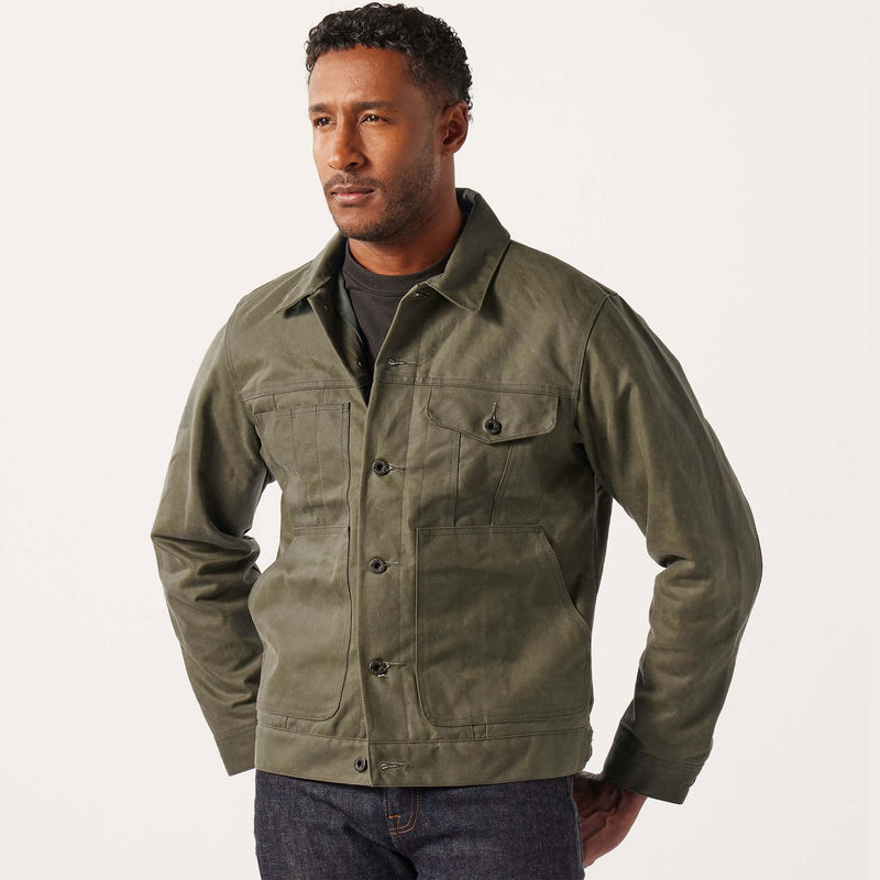 Short lined cruiser jacket aus tin cloth von Filson | Military green (Green)