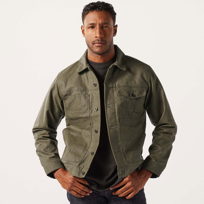 Short lined cruiser jacket aus tin cloth von Filson | Military green (Green)