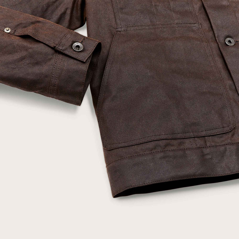 Veste cruiser en tin cloth doublée courte par Filson | Dark brown (Brown)
