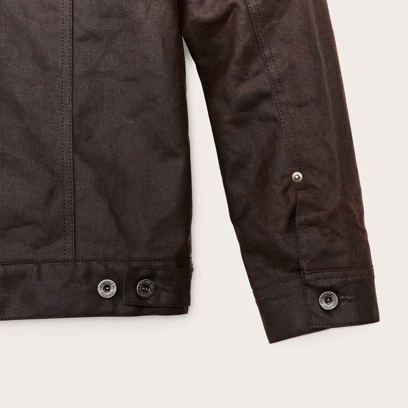 Veste cruiser en tin cloth doublée courte par Filson | Dark brown (Brown)