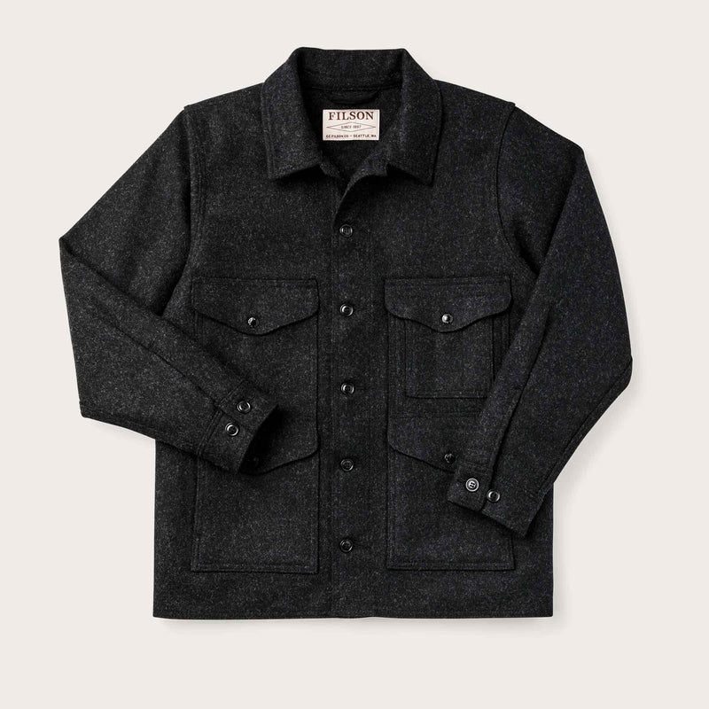 Mackinaw wool cruiser jacket by Filson | Charcoal (Grey)