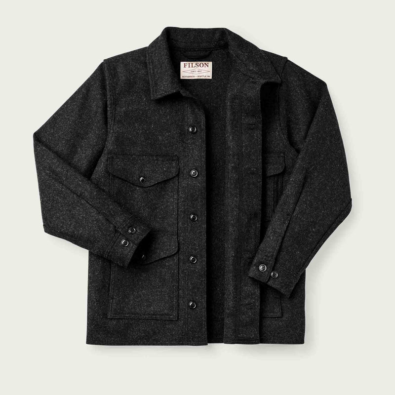 Mackinaw wool cruiser jacket by Filson | Charcoal (Grey)