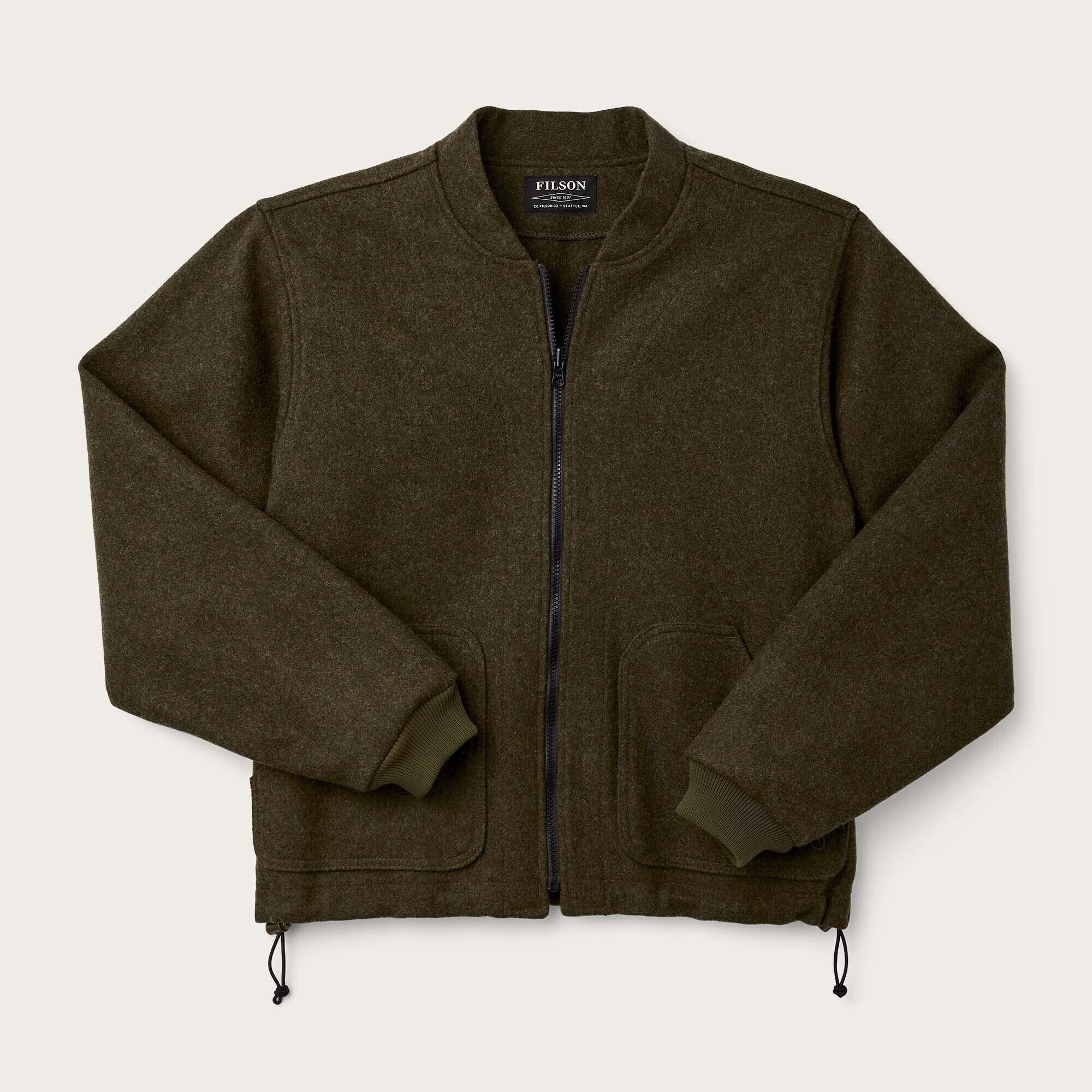 ジャケット・アウター FILSON ITALY MACKINAW WOOL BOMBER JACKET Mackinaw wool jacket liner by Filson | Forest green (Green)
