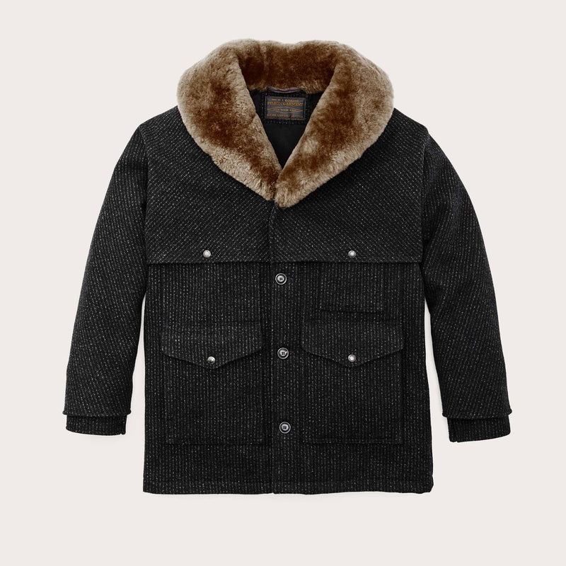 Lined mackinaw wool packer coat by Filson | Black charcoal rope (Grey)
