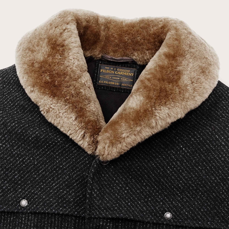 Lined mackinaw wool packer coat by Filson | Black charcoal rope (Grey)