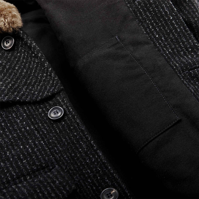 Lined mackinaw wool packer coat by Filson | Black charcoal rope (Grey)