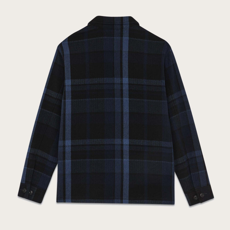 Carter wool work jacket di Filson | Faded black / blue plaid (Blue)