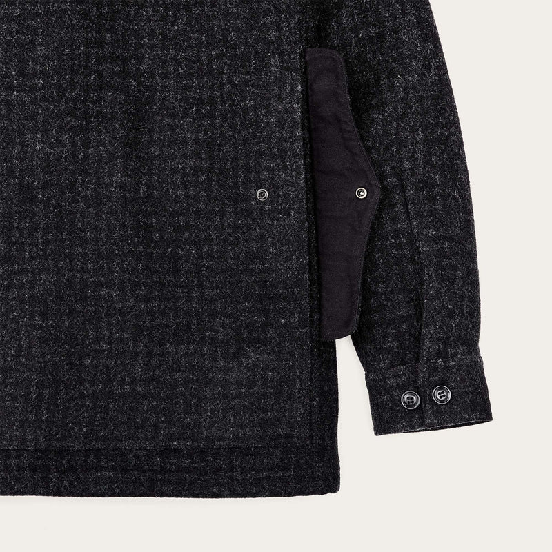 Mackinaw wool insulated cruiser jacket di Filson | Black marl / heather check (Black)