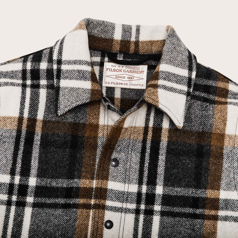 Mackinaw wool work jacket von Filson | Blue coal / copper heather plaid (Multicolour)