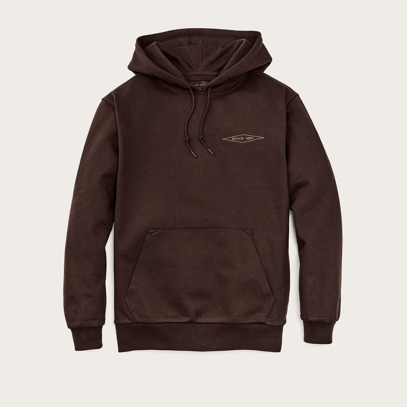 Prospector embroidered hoodie par Filson | Brown diamond (Brown)