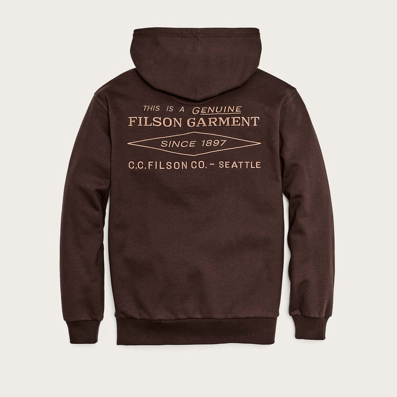 Prospector embroidered hoodie par Filson | Brown diamond (Brown)