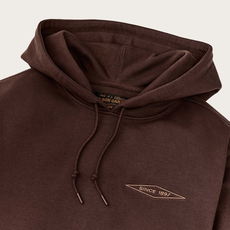 Prospector embroidered hoodie par Filson | Brown diamond (Brown)