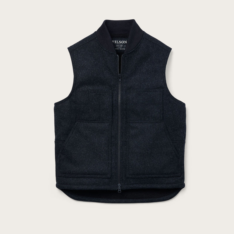 Lined mackinaw wool work vest par Filson | Charcoal (Grey)