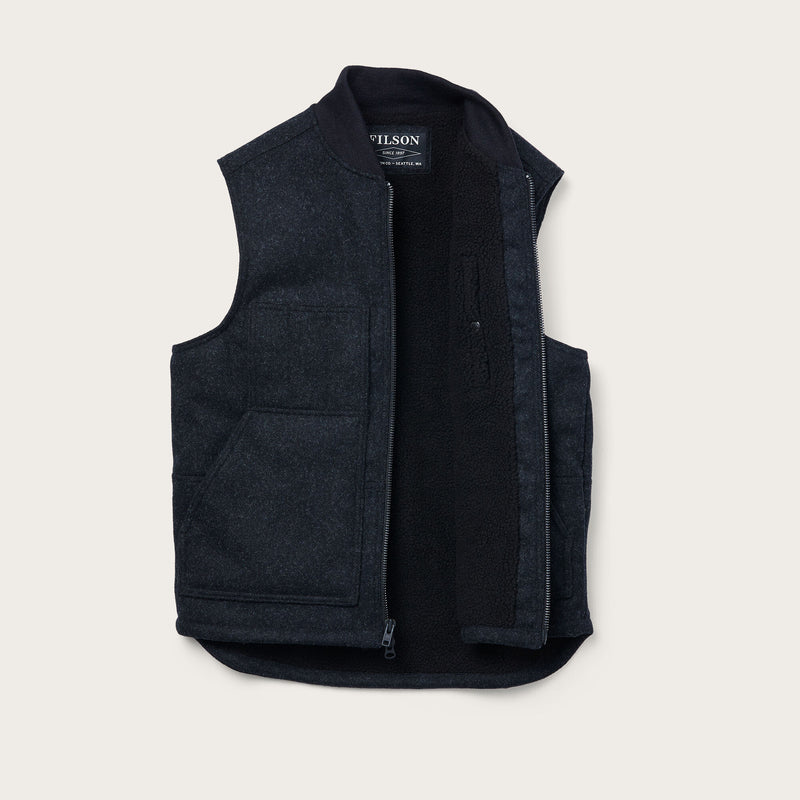 Lined mackinaw wool work vest par Filson | Charcoal (Grey)