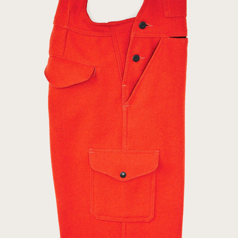 Mackinaw wool bibs par Filson | Flame (Orange)