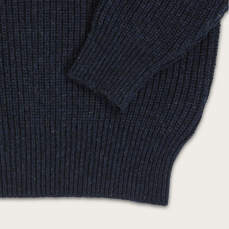 Bristol roll neck sweater di Filson | Dark navy heather (Blue)