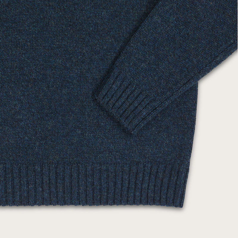 Irish wool 5-gauge sweater di Filson | Blue / green melange (Blue)