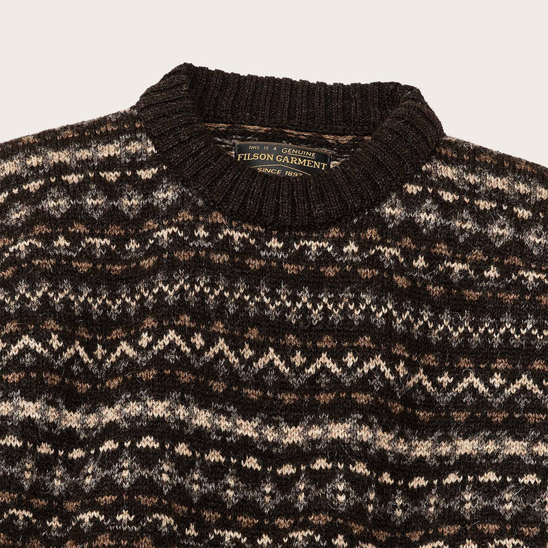 Fairisle crewneck sweater di Filson | Black / multi (Black)