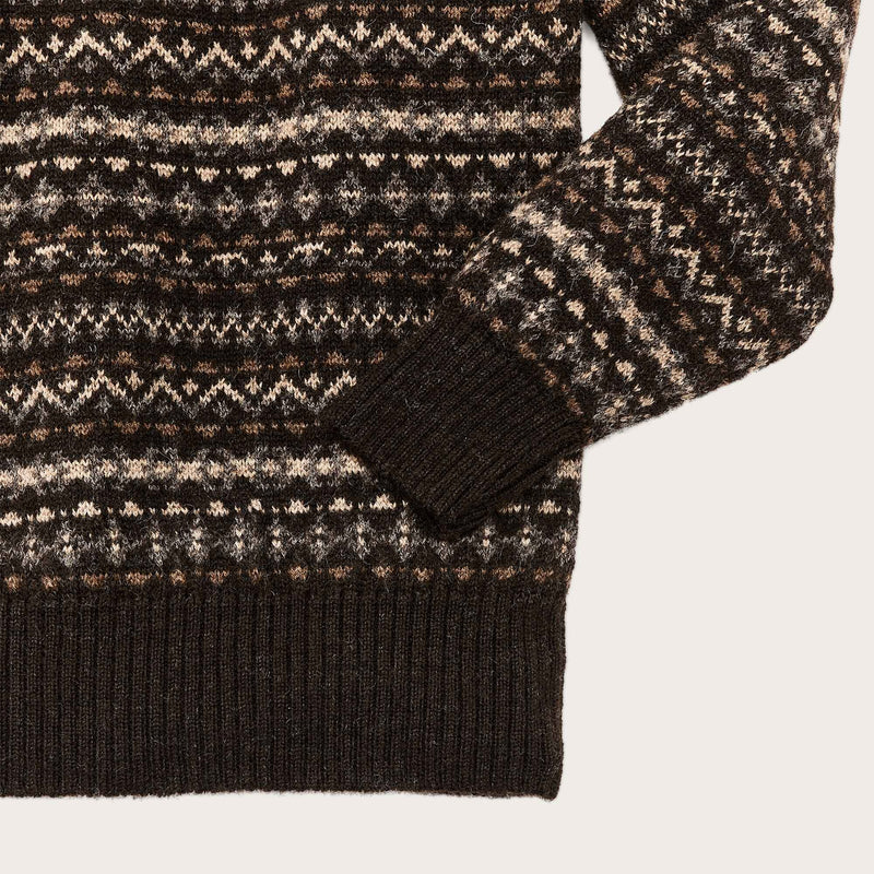 Fairisle crewneck sweater di Filson | Black / multi (Black)