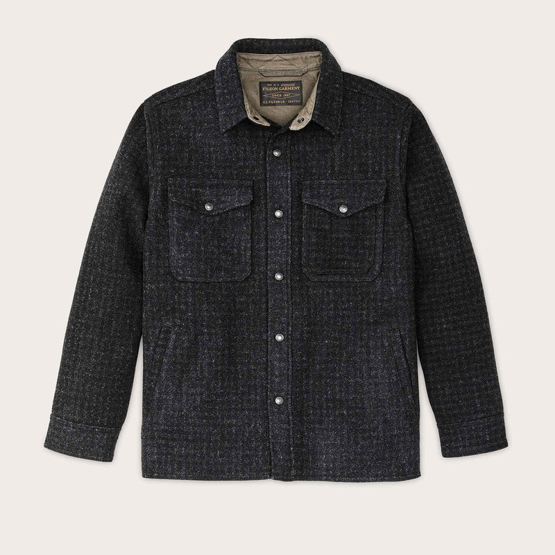 Lined mackinaw wool jac-shirt di Filson | Black marl / heather check (Black)