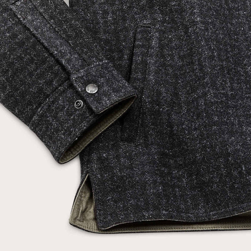 Lined mackinaw wool jac-shirt di Filson | Black marl / heather check (Black)